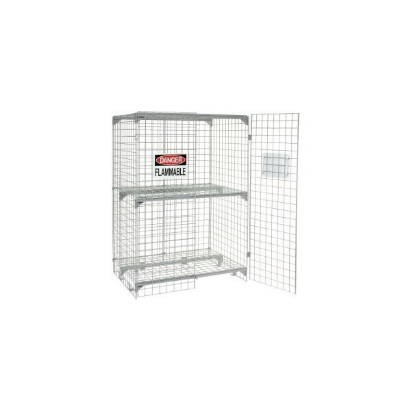 Global Equipment Vertical 18 Cylinder Storage Cabinet, Manual Close - 116206
