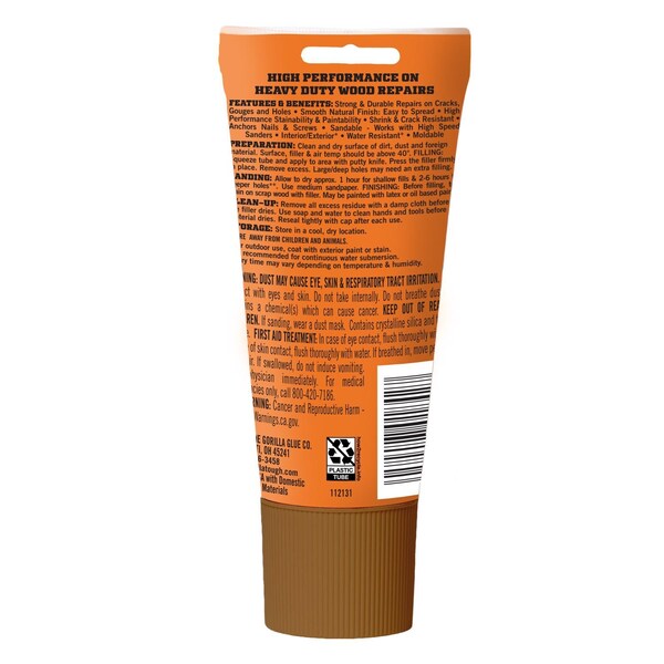 Gorilla Glue Gorilla Walnut Wood Filler 6 oz - 112126