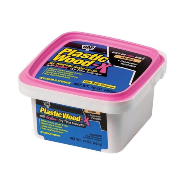 Dap 00542 16 oz Plastic Wood- X Stainable Wood Filler, Natural - DA6476