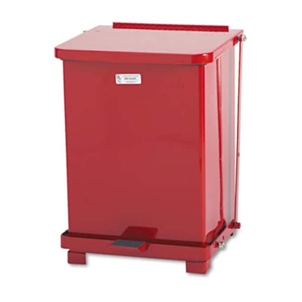 Rcp Defenders Biohazard Step Can  Square  Steel  7 gal  Red - ST7ERDPL