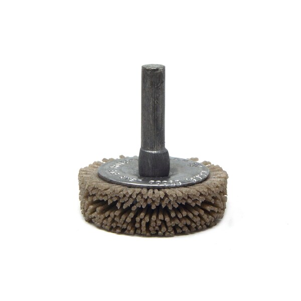 Brush Research Manufacturing BMF16AY180SC 1.75" Mandrel Mounted Wheel, 180 Grit Silicon Carbide, .250" Shank Dia., .375" Trim - BMF16AY180SC