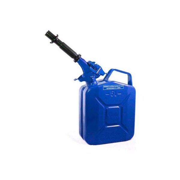 Swiss Link/Stormtec Usa Wavian Jerry Can w/Spout & Spout Adapter, Blue, 5 Liter/1.32 Gallon Capacity - 3028 - 3028