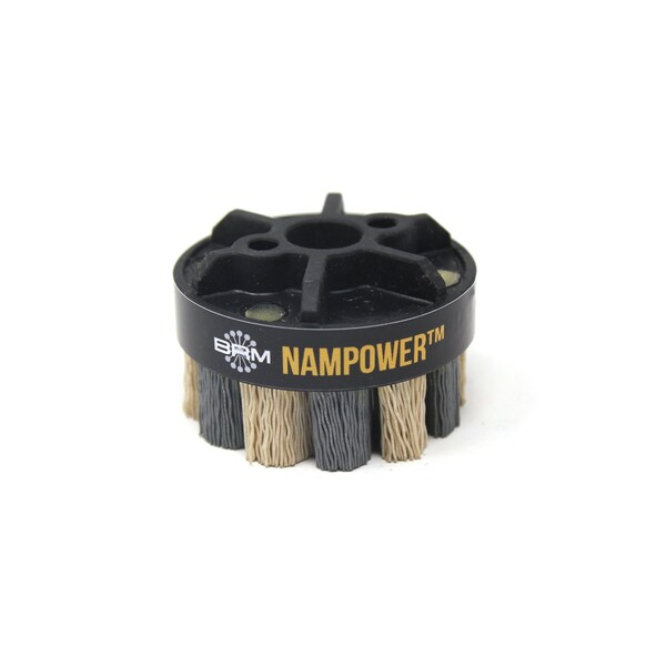 Nampower Brush NAMPOWER ADT6018320 Abrasive Disc Brush, Turbine Style, 60mm Diameter, 18mm Trim, 320 Grit - ADT6018320
