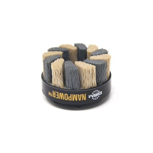 Nampower Brush NAMPOWER ADT6018320 Abrasive Disc Brush, Turbine Style, 60mm Diameter, 18mm Trim, 320 Grit - ADT6018320