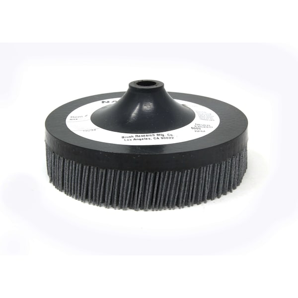 Nampower Brush AHX5080 Hex-Drive NAMPOWER, 5"Diameter, 1" Trim With .040/80 Grit Silicon Carbide Abrasive Nylon - AHX5080