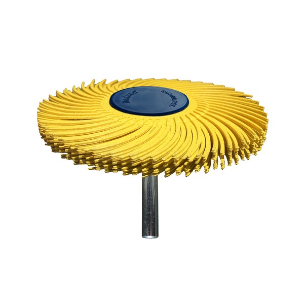 Dedeco SUNBURST 3" TC 6-PLY YELLOW 80 GRIT (A/O) 1/4" 1/UNIT - 1829