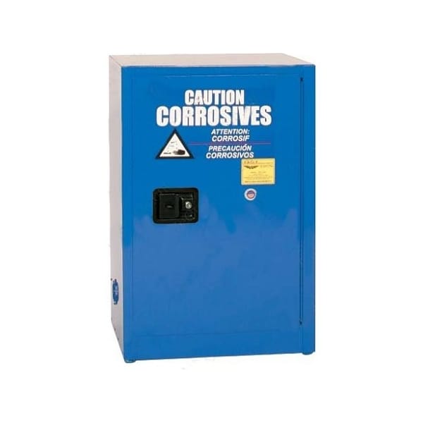 Eagle Corrosive Metal Safety Cabinet- 12 Gal/1 Shelf/1 Door/Self Close- Blue - EG-CRA-1924