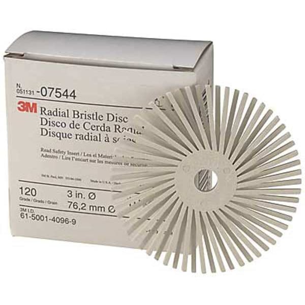 Scotch-Brite Radial Bristle Disc, TA, 3In Dia, 120G, PK40 - 61500139417