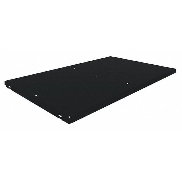 Tennsco Shelf, 48 In x 24 In x 1-5/16 In, Black - 307 BLACK