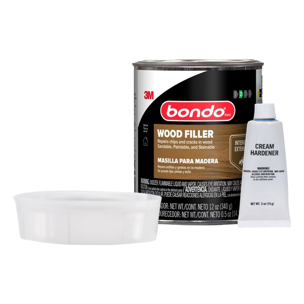 Bondo Wood Filler WF-PT-ES, 12 oz 340.19 g, 8PK - 7100315463