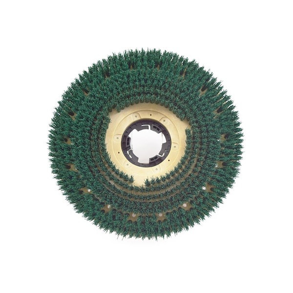 Malish Scrubbing Rotary Brush 13", Nylon Plastic Block, Green - 813013NP