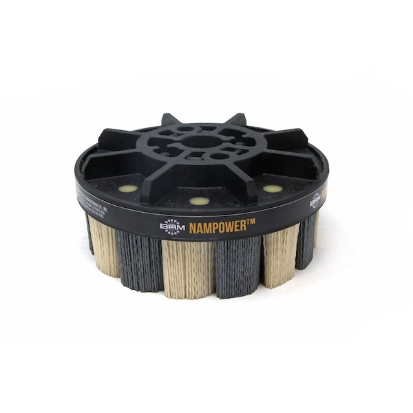 Nampower Brush NAMPOWER ADT15038180 Abrasive Disc Brush, Turbine Style, 150mm Diameter, 38mm Trim, 180 Grit - ADT15038180