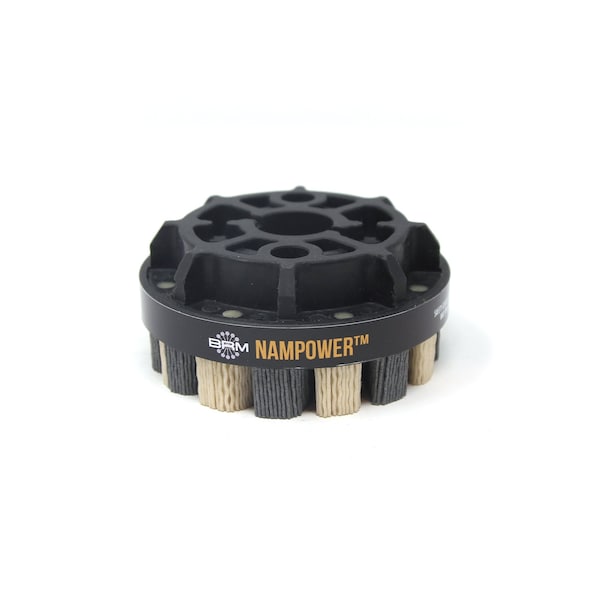 Nampower Brush NAMPOWER ADT10018180 Abrasive Disc Brush, Turbine Style, 100mm Diameter, 18mm Trim, 180 Grit - ADT10018180