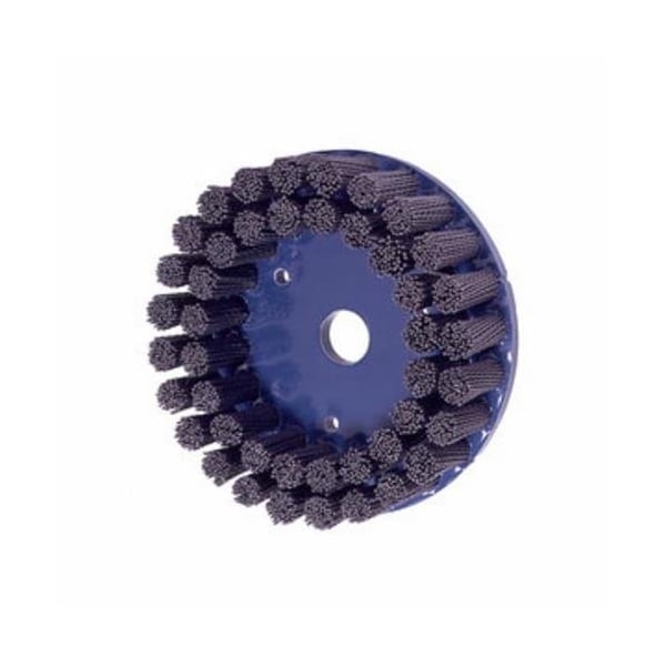 Nylox Disc Brush, Crimped Composite Back Round Straight, 4 in Brush Dia, 7/8 in Center Hole, 0.022 in Fila - 85812