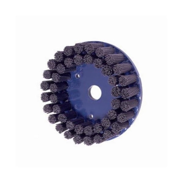 Nylox Disc Brush, Crimped Composite Back Round Straight, 4 in Brush Dia, 7/8 in Center Hole, 0.022 in Fila - 85812