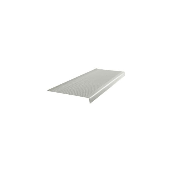 Roppe Vinyl Light Duty Ribbed Stair Tread Square Nose 12.41in x 72in Light Gray - 72163P195