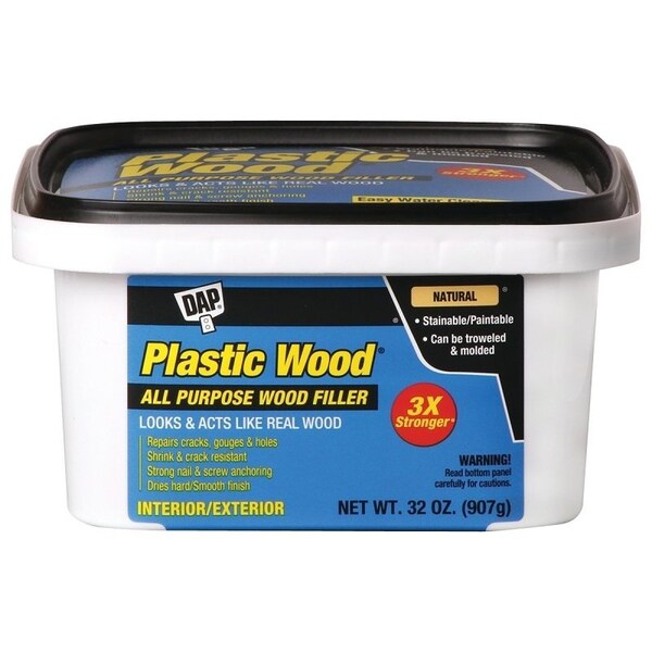 Dap Plastic Wood 00 Wood Filler, Paste, Musty, Natural, 32 oz - 525