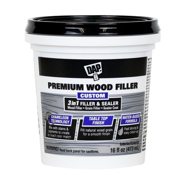 Dap Filler, Pail, White, Premium Wood Filler - 7079800550
