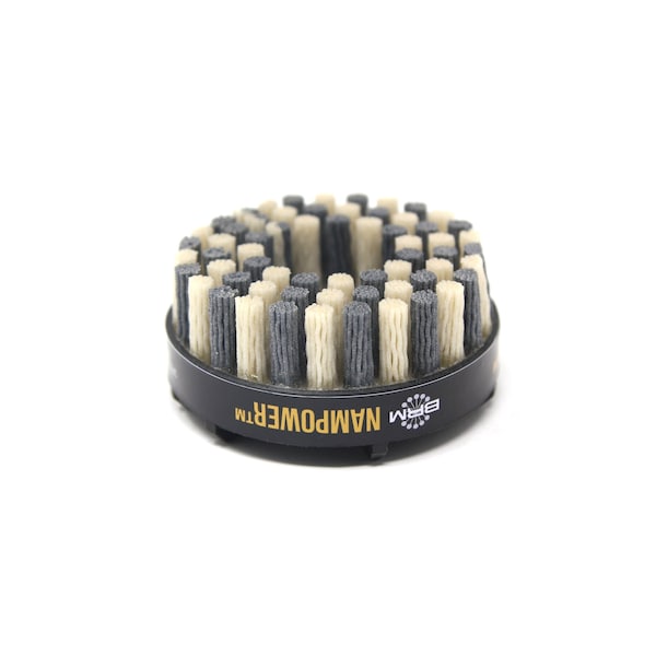Nampower Brush NAMPOWER ADD801880 Abrasive Disc Brush, Dot Style, 80mm Diameter, 18mm Trim, 80 Grit - ADD801880