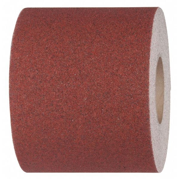 Jessup Safety Track Commercial Grade Anti Slip Grit Roll Aluminum Oxide, Adhesive: Acrylic Brick Red, 6" W x 60 ft. L - 3340-6
