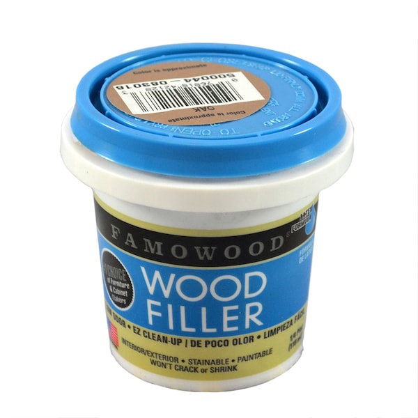 Eclectic Products 1/4 Pt Oak Famowood Water-Based Latex Wood Filler - 40042128