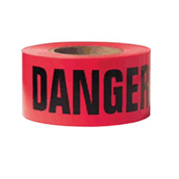 Bon Tool Bon 84-246 Danger Tape, Red 1000 Foot X 3" - 84-246