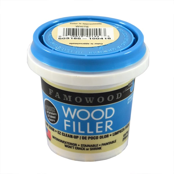 Eclectic Products 1/4 Pt White Famowood Water-Based Latex Wood Filler - 40042144
