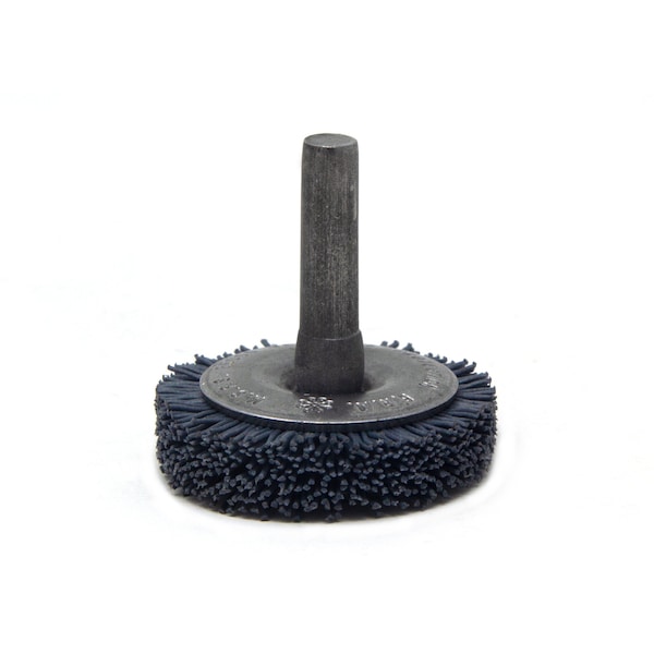 Brush Research Manufacturing BMF14AY320SC 1.5" Mandrel Mounted Wheel, 320 Grit Silicon Carbide, .250" Shank Dia., .250" Trim - BMF14AY320SC