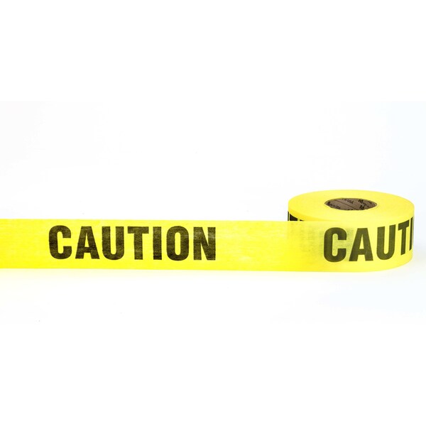 Mutual Industries Biodegradable Barricade Tape Yellow, 3" W x 500 ft. L - 17773-41-3000