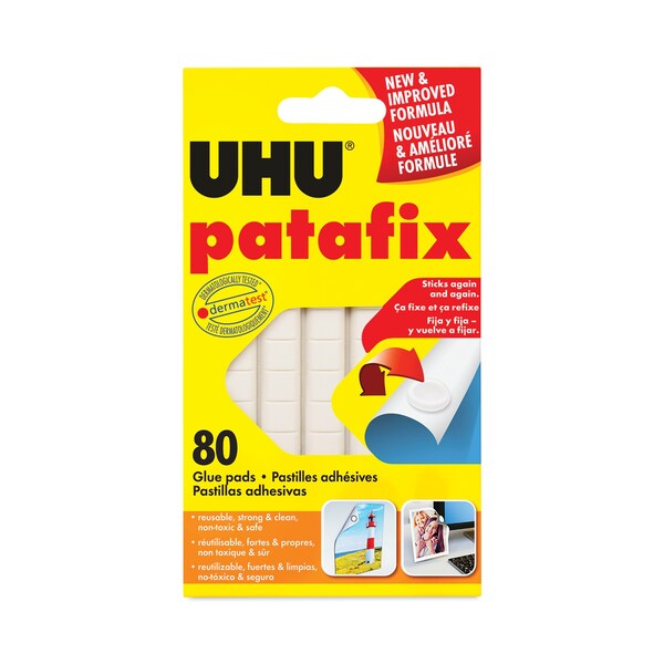 Uhu Tac Adhesive Putty, Removable and Reusable, 2.1 oz, PK80, 80PK - 9U 33820