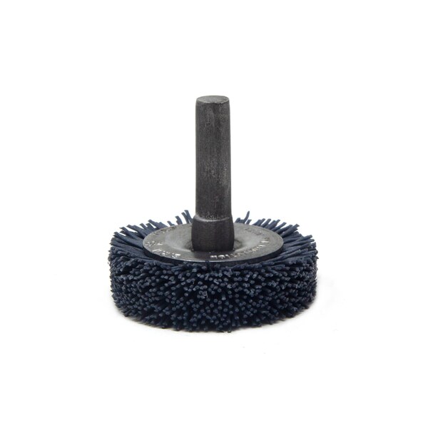Brush Research Manufacturing BMC13AY320SC 1.375" Mandrel Mounted Wheel, 320Grit Silicon Carbide, .250" Shank Dia., .187" Trim - BMC13AY320SC