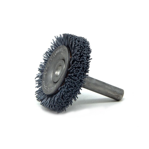 Brush Research Manufacturing BMF14AY500SC 1.5" Mandrel Mounted Wheel, 500 Grit Silicon Carbide, .250" Shank Dia., .250" Trim - BMF14AY500SC