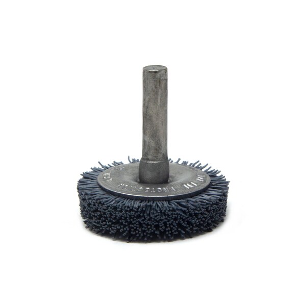 Brush Research Manufacturing BMF14AY500SC 1.5" Mandrel Mounted Wheel, 500 Grit Silicon Carbide, .250" Shank Dia., .250" Trim - BMF14AY500SC