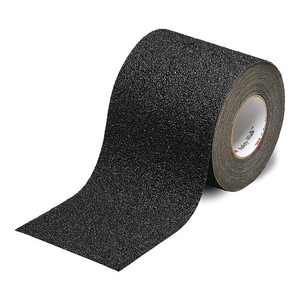 3M Anti-Slip Tape Abrasive: Mineral; Substrate: Plastic Film 24 Grit Size, Black, 6" W x 30 ft. L - 710-6X30