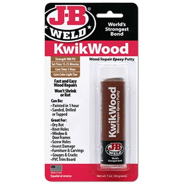 J-B Weld JB Weld 8257 Kwik Wood Hand Mixable Epoxy Putty - 128002