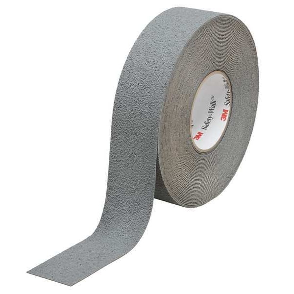 3M Anti-Slip Tape Synthetic Rubber Proprietary Grit Size, Gray, 1" W x 60 ft. L, 0.045 in Thick - 370-1X60