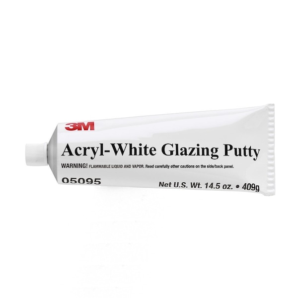 3M Acryl Putty, 05095, White, 14.5 oz, 12 tubes per case - 7000045479