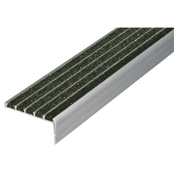 Wooster Products Stair Nosing Extruded Aluminum Black, 36 in W x 1/4" Thick - 132BLA3