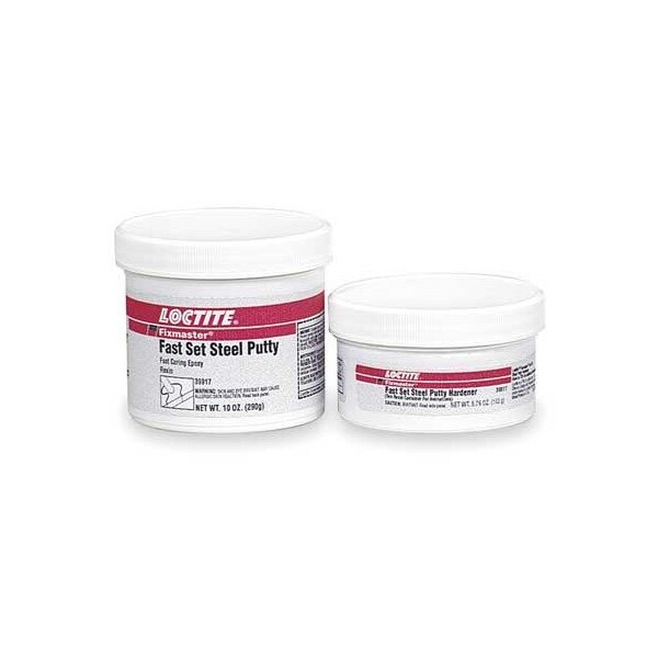Loctite Fixmaster Fast Set Steel Putty 'Steel Reinforced Two-Part Epoxy', 1-lb. Kit, Resin and Hardener - LOC39917