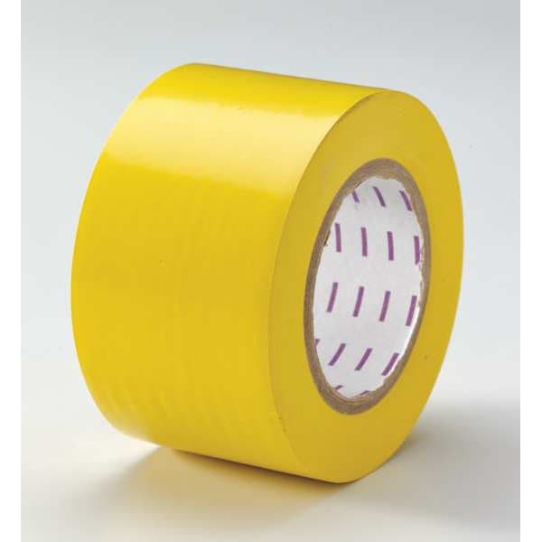 Zoro Select Safety Warning Tape Vinyl Yellow, 3" W x 180 ft. L, 5 mil Thick - 9HU17