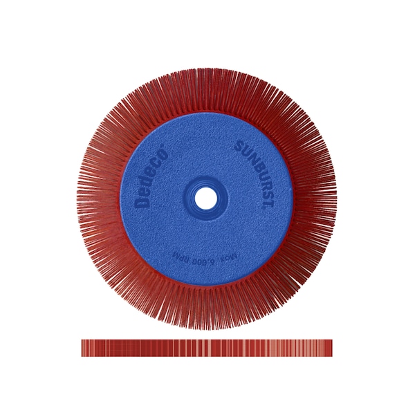 Dedeco SUNBURST 8'' X 1'' TS RED 220 GRIT (A/O) 1/UNIT - 1910