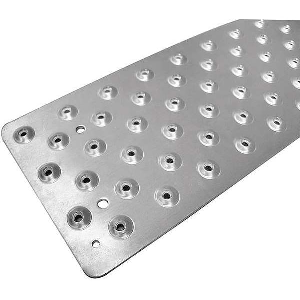 Handi Ramp Stair Tread Cover Aluminum Silver, 30 in W x 1/4 in Thick - NST103730SL0