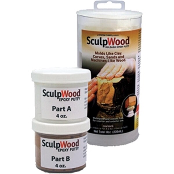Vortex 1600K10 Sculpwood Two Part Epoxy Putty 4 oz. Resin & 4 oz. Kit - 8 oz. - VO3577514