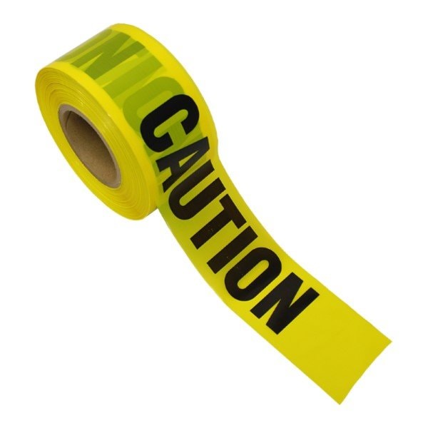 The Brush Man Caution Tape, 3 X 1,000 ft, 10PK - TAPE CAUT10002M