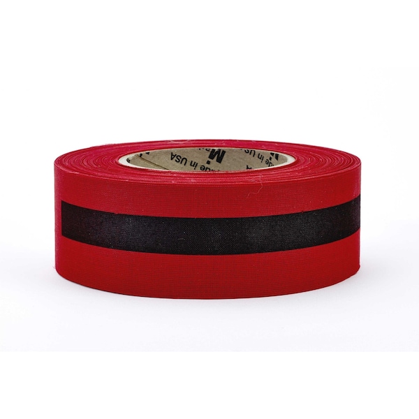 Mutual Industries Repulpable Tape Cotton Red/Black, 3" W x 45 yd. L - 17771-7991-3000