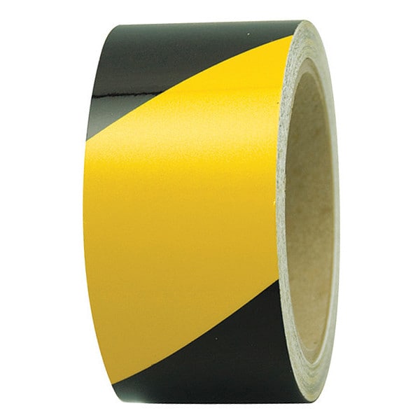Incom Hazard Engineer Grade Reflective Tape Yellow/Black, 2" W x 30 ft. L - RST106