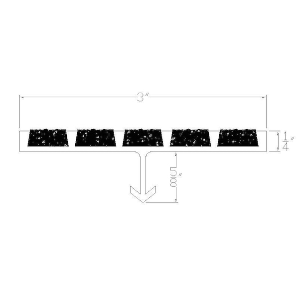 Supergrit 3" Stair nosing-3'0" length Black - 630A-BLA3