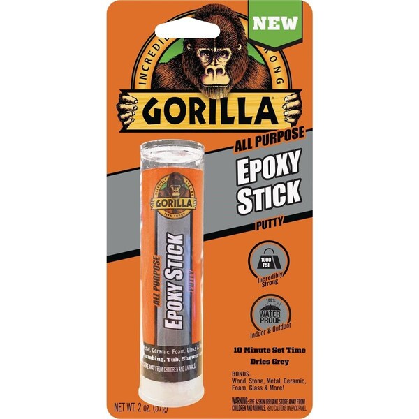Gorilla Glue Gorilla 2 Oz. Gray All-Purpose Epoxy Putty Stick - 4242502