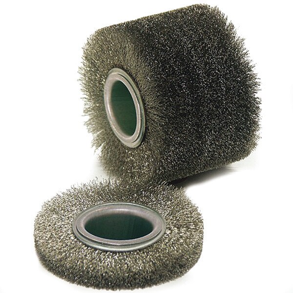 Cs Unitec SS Wire Brushes, 4in dia x 1in - 46202N
