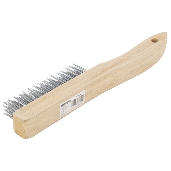 Prosource Wire Brush, Zinc Bristle, 3/4 in W Brush, 10-1/4 in OAL - TGE-SWB416